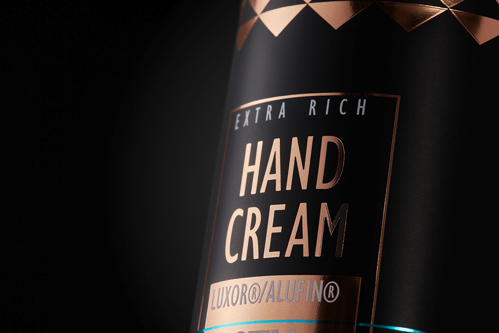 Cosmetic packaging with rose gold surface finishing by LEONHARD KURZ