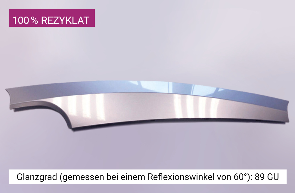 Veredelte Automobilarmatur mit Rezyklatanteil